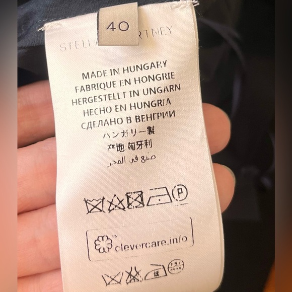 Stella Mccartney Navy Poplin One Shoulder Top Navy IT40 small - Picture 10 of 12